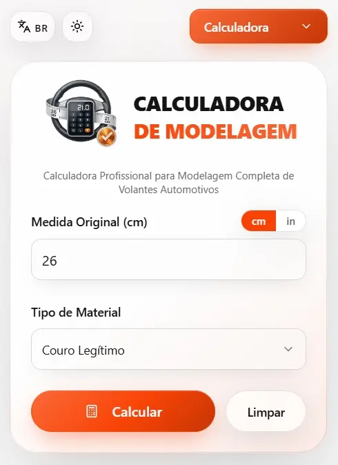 Calculadora de Modelagem Corte Certo